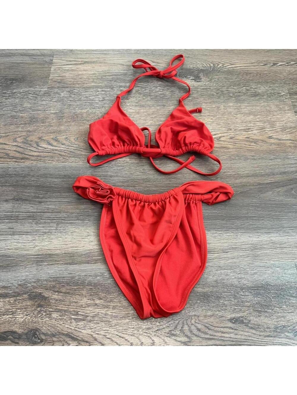 Shade & Shore Women's Red Bikinis-and-tankini-set
